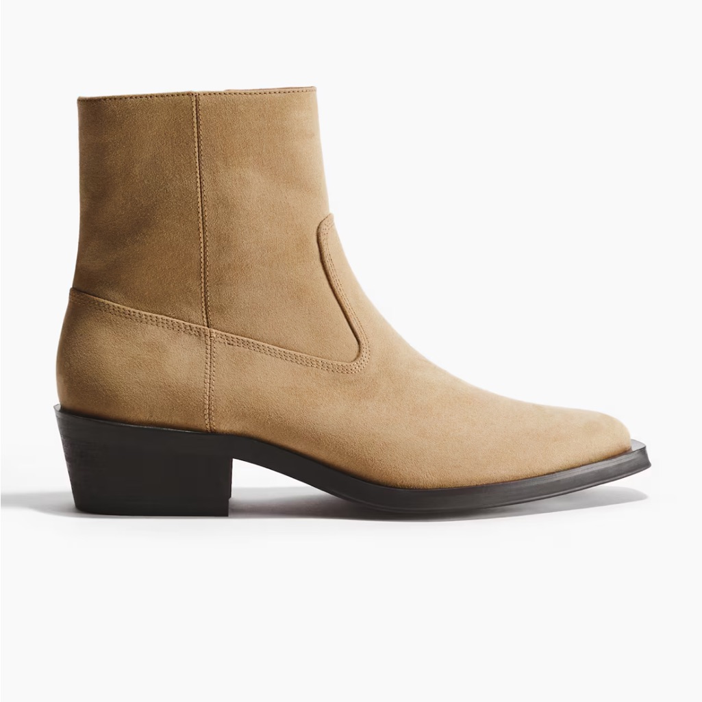 Nwt Men’s H&M Dark Beige Chelsea Western Boots Size Us 10